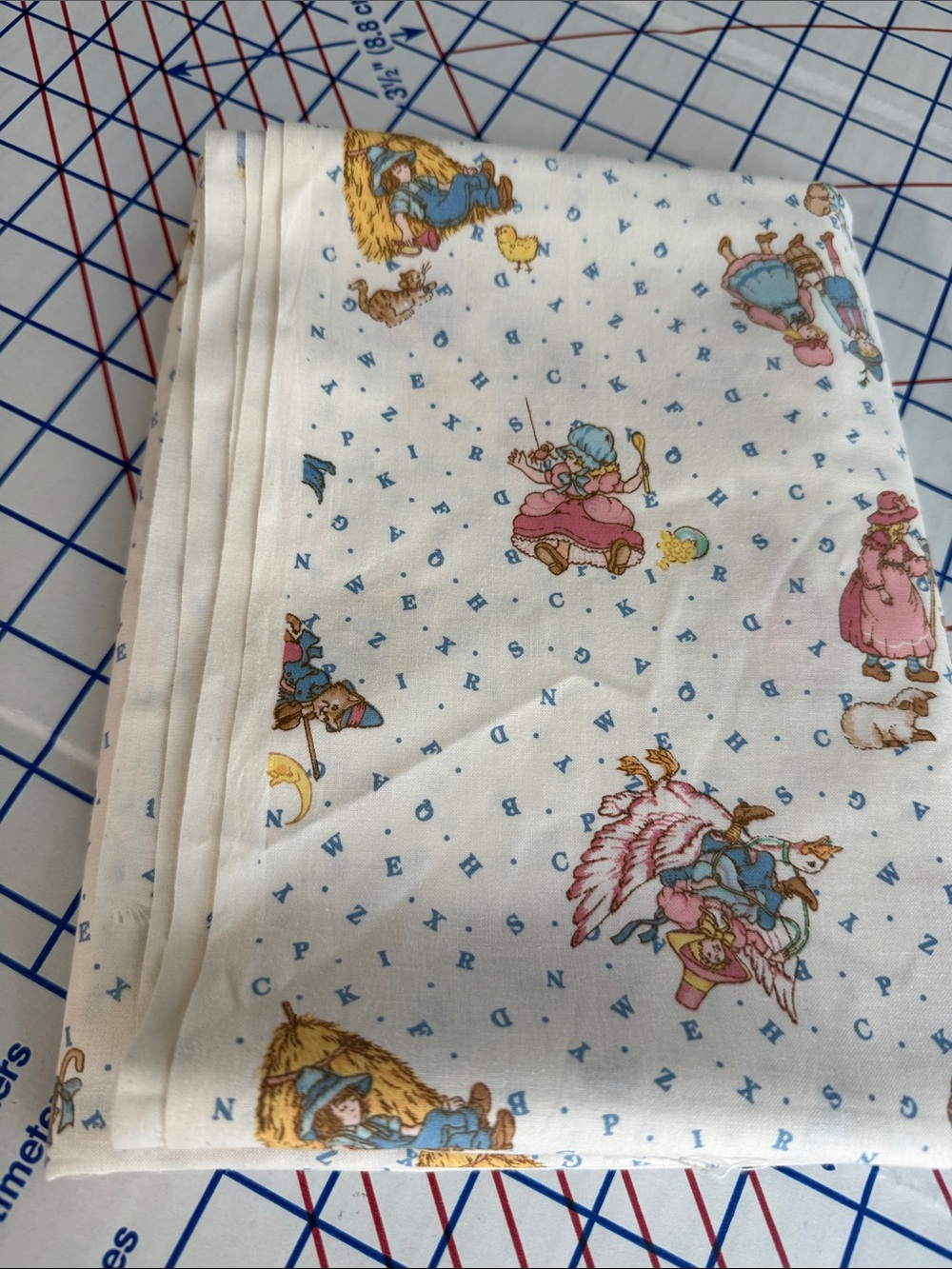 Vintage Cranston VIP Mother Goose Nursery Rhyme Fabric 2 Yards x 44”